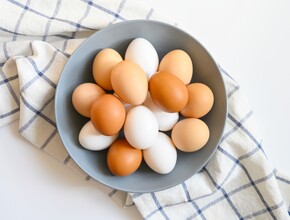 Eieren in een schaaltje 