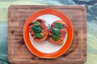 Ciabatta caprese hüttenkäse