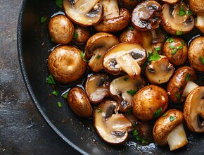 gebakken champignons