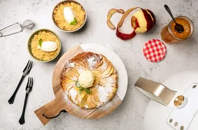 sinaasappel-appelcrumble uit de airfryer