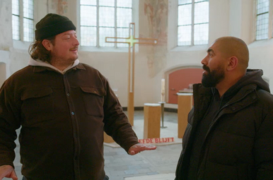 Perry en Sjaak in de kerk