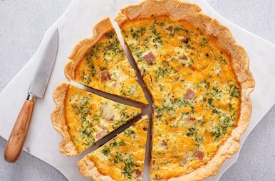 Quiche met spek en prei