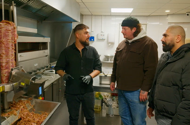 Perry en Sjaak in de keuken