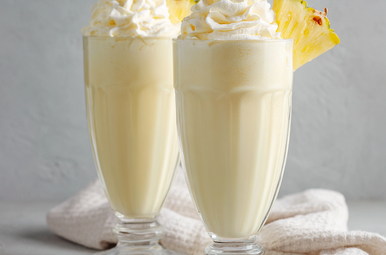 Piña colada milkshake