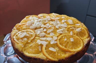 Upside down sinaasappelcake