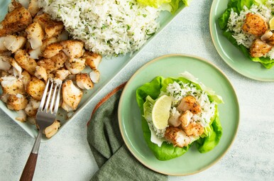 Sla bakjes met Mexicaanse vis