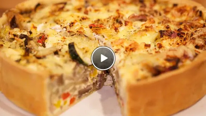 Provencaalse quiche met geroosterde groente