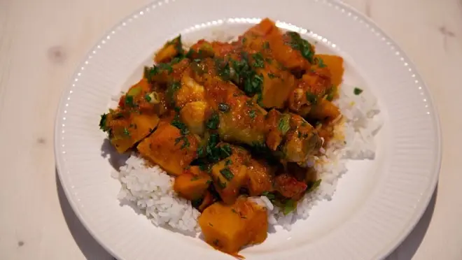 Pumpkin chili chicken