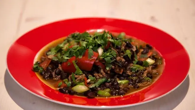 Zwarte bonenchili