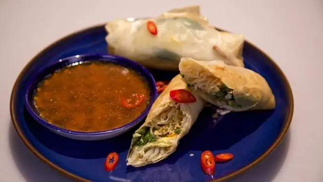 Vegetarische maaltijdloempia