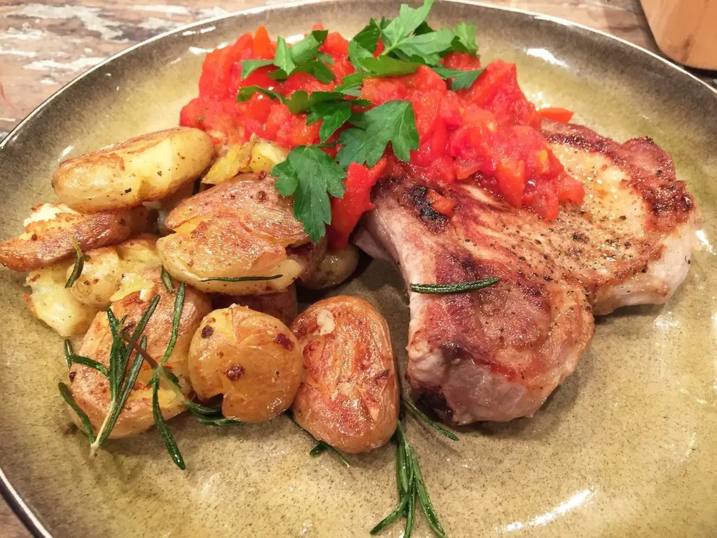 Kotelet met piperade