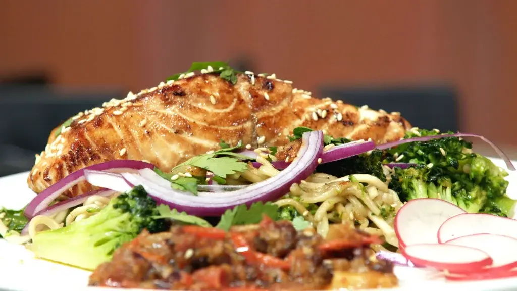 Zalm teriyaki met zelfgemaakte sambal