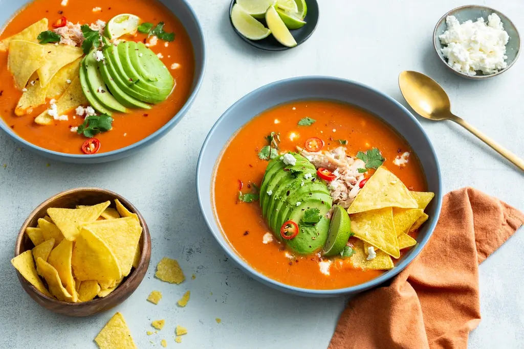 Mexicaanse tortillasoep met kip
