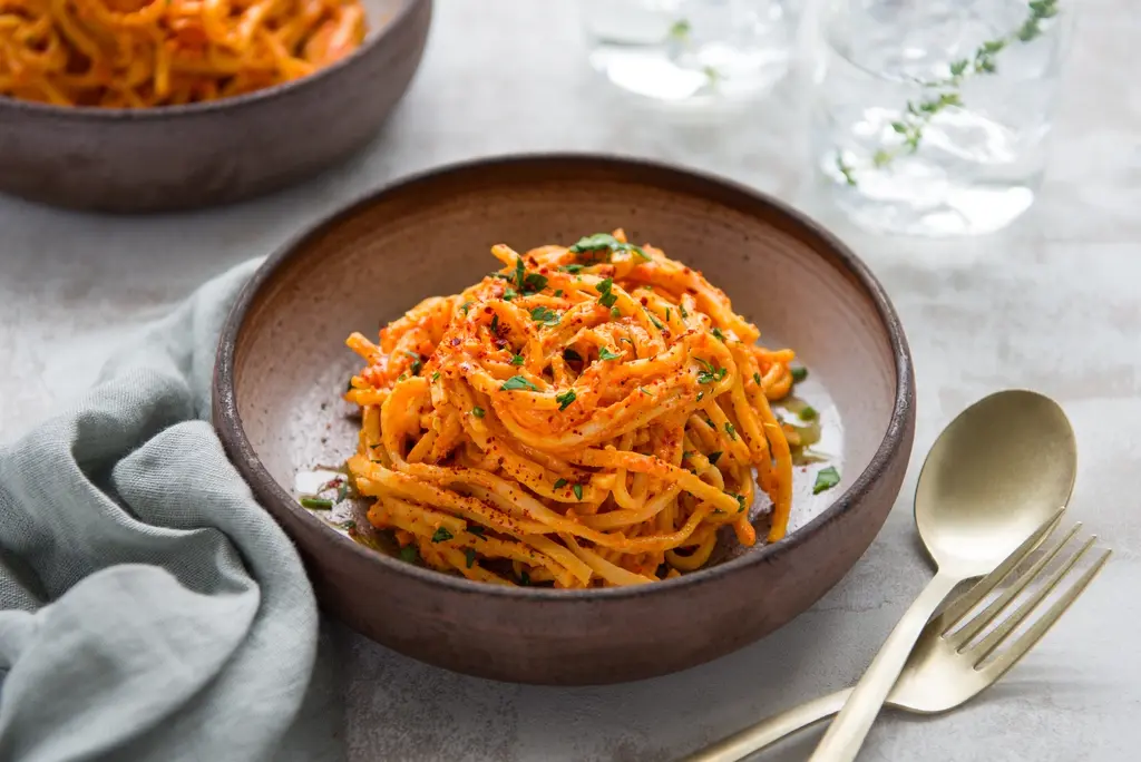Pasta met romige paprikasaus