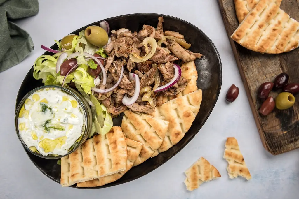 Gyros met kruidensaus
