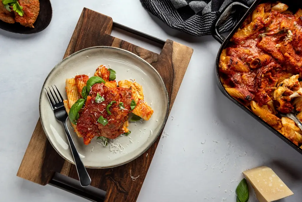 Pasta al forno met involtini