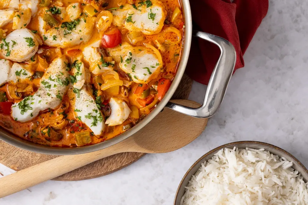 Goulash met kabeljauw