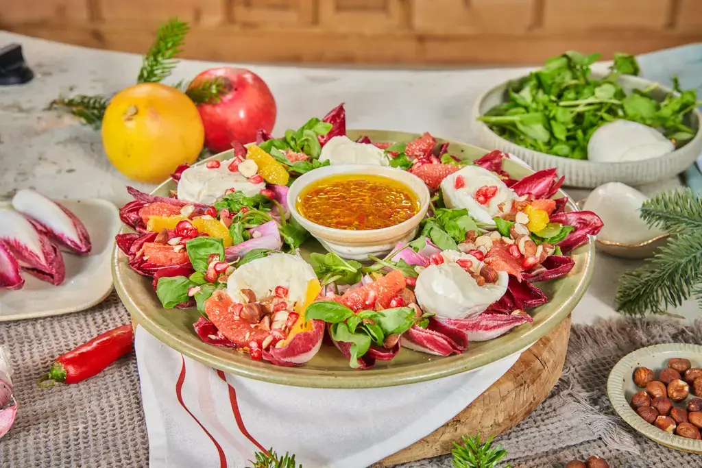 Roodlofsalade met citrusvruchten