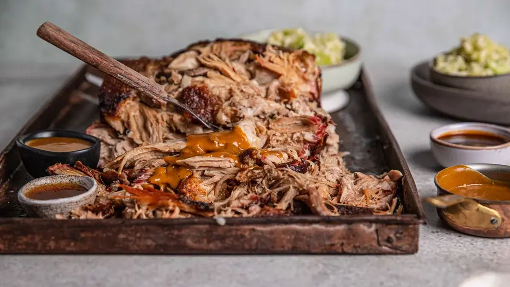 Pulled pork van de BBQ