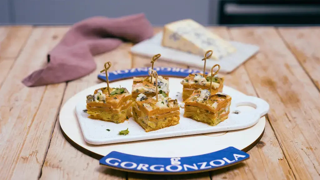 Tortilla van zoete aardappel met gorgonzola