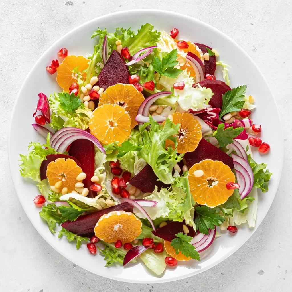 Rode bietensalade met sinaasappel