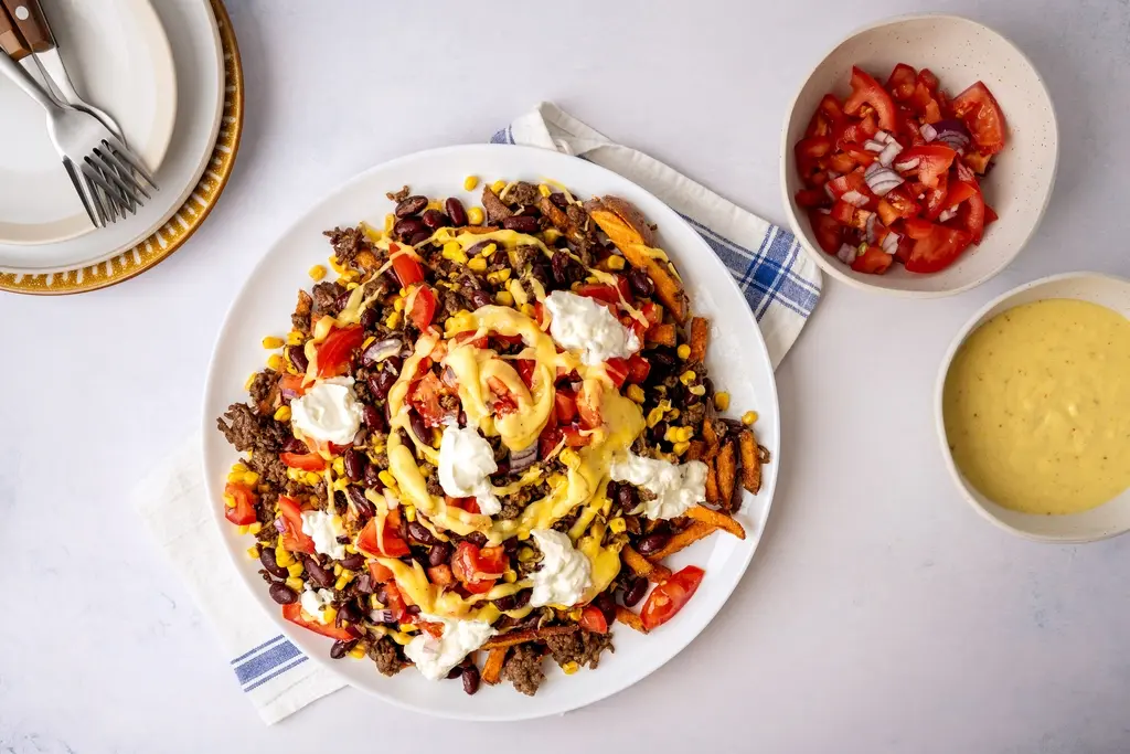 Loaded fries met gehakt