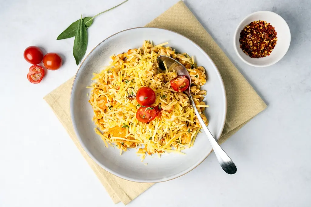 Macaroni met groentesaus