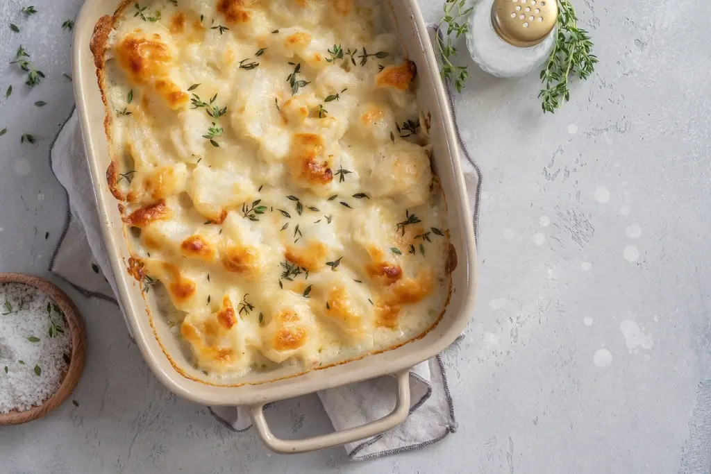 Romige asperge-ovenschotel