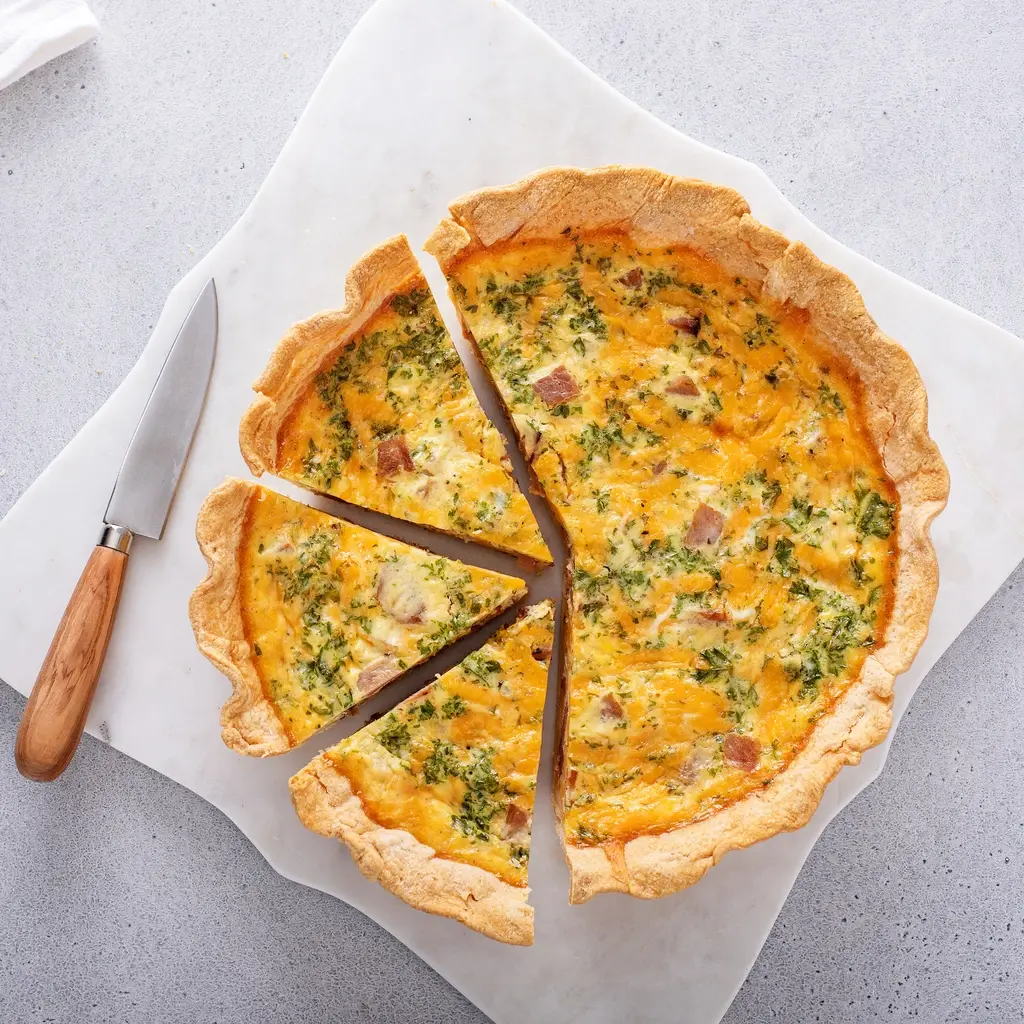 Quiche met spek en prei
