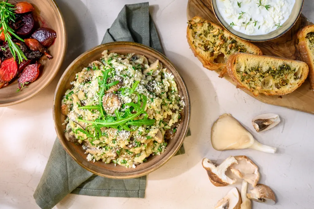 Paddenstoelenrisotto met ricotta